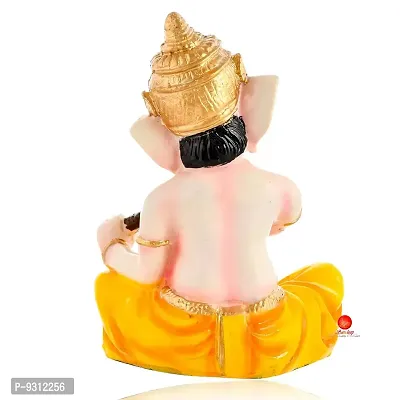 Saudeep India, Handcrafted Resine Little Ganesh Sculpture | Showpiece for Home  Office Decor (New Ganesh Flute)-thumb3