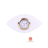 SAUDEEP INDIA Doctor Desk Marble Table Eye Clock for Decor and Paper Weight for Dentists and Doctors-thumb1