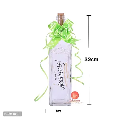 Saudeep India Happy Anniversary Bottle with =Light for Your Loved Once, Cork Light with Wire String, 20 LED, 2 Meter (6.6 ft) Battery Operated Fairy Lights DIY Decoration Multicolour-thumb3