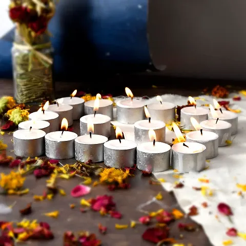 Saudeep India Tealight Candles | 9 Hour Long Time Buring Wax Tealight Candle | Unscented Tea Light Candles
