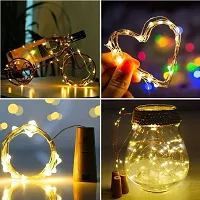 Saudeep India Wine Bottle Cork String Light Copper Wire Starry Fairy Lights Battery Powered Warm White DIY, Christmas Gift Box, Party, Decoration, Wedding (Pack of 4)-thumb2