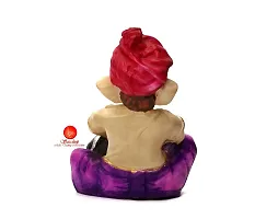 Saudeep India, Handcrafted Resine Little Ganesh Sculpture | Showpiece for Home  Office Decor (Ganesh Dhol)-thumb2