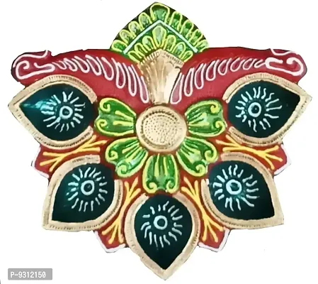 Saudeep India Handmade Butterfly Diyas for Diwali Decoration. | Hand Painted Clay Mitti Diya | Lanterns for Diwali Rangoli Decoration | Decoration Mitti Diya | Handmade Colourful Diyas-thumb0