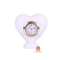 Saudeep India Heart Shape Desk Marbel Table Clock Gift for Doctors-thumb2