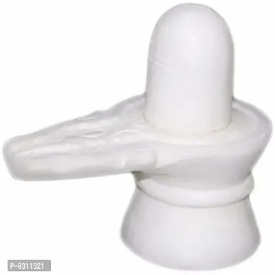 Saudeep India Trading Corporation Marble White Shivling-thumb2