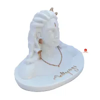 Saudeep India Adiyogi Shiva Murti | Lord Shiva Figurine | Polyresin Mahadev Idol Shankara Pooja  Gift Showpiece Items for Home Decor, Temple Puja Mandir Decoration (White)-thumb4