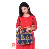 Saudeep India Hand Made Printed Ikat Traditional Shoulder Hand Bag For Women (Bag03)-thumb1