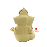 Saudeep India, Handcrafted Resine Little Ganesh Sculpture | Showpiece for Home  Office Decor (Gold Ganesha Necklace)-thumb4