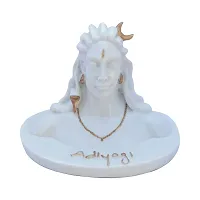 Saudeep India Adiyogi Shiva Murti | Lord Shiva Figurine | Polyresin Mahadev Idol Shankara Pooja  Gift Showpiece Items for Home Decor, Temple Puja Mandir Decoration (White)-thumb3