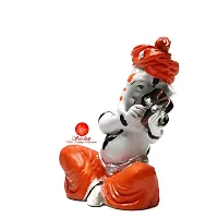 Saudeep India, Handcrafted Resine Little Ganesh Sculpture | Showpiece for Home  Office Decor (Violin Ganesh)-thumb4