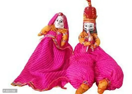 Saudeep India Rajasthani Wood Puppets, Kathputli Pair