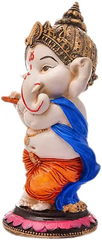 Saudeep India Handcrafted Resin Ganesh Idol Sculpture | Ganpati Figurine Luck  Success Diwali Gifts Home Decor (Export Quality)-thumb3