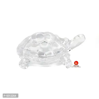 Saudeep India Vastu Feng Shui Crystal Turtle Tortoise with Plate for Good Luck Feng Shui Tortoise Turtle (Export Quality)-thumb4