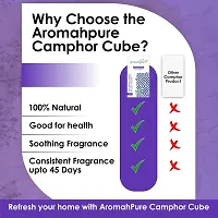 Aromahpure Camphor Cube | Pack of 2| Joyous Jasmine  White Sandalwood Fragrance | 45 Days Last Long| 100% Pure  Organic Camphor Cube for Car, Room, Bathroom  Air Freshener-thumb3