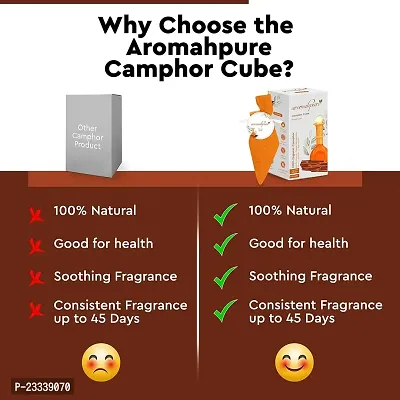 Aromahpure Camphor Cube | Pack of 2| Royal Oud  Original Fragrance | 45 Days Last Long| 100% Pure  Organic Camphor Cube for Car, Room, Bathroom  Air Freshener-thumb4