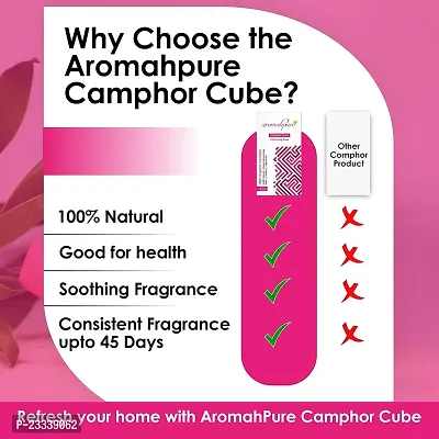 Aromahpure Camphor Cube | Pack of 2| Charming Rose  Sparkling Cocktail Fragrance | 45 Days Last Long| 100% Pure  Organic Camphor Cube for Car, Room, Bathroom  Air Freshener-thumb4