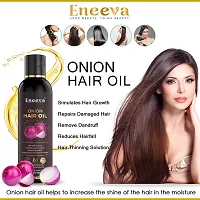 Eneeva Onion Hair Oil and Red Onion Hair Shampoo for Hair Growth Oil - Pack Of 2, 100 ml each-thumb1