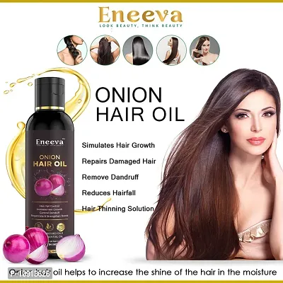 Eneeva Onion Hair Oil and Red Onion Hair Shampoo for Hair Growth Oil - Pack Of 2, 100 ml each-thumb2