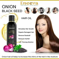 Eneeva Onion Black Seed Hair Oil and Red Onion Hair Shampoo for Hair Growth Oil - Pack Of 2, 100 ml each-thumb1