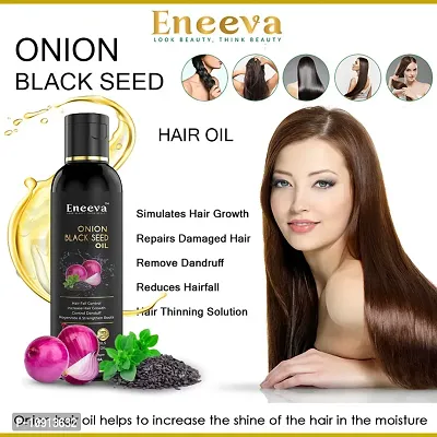 Eneeva Onion Black Seed Hair Oil and Red Onion Hair Shampoo for Hair Growth Oil - Pack Of 2, 100 ml each-thumb2