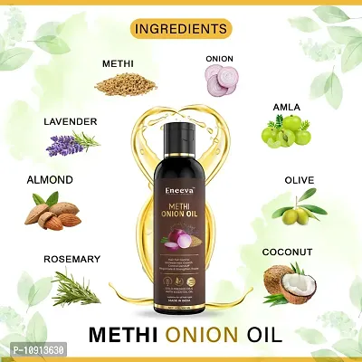 Eneeva Onion Methi Hair Oil and Red Onion Hair Shampoo for Hair Growth Oil - Pack Of 2, 100 ml each-thumb4