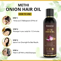 Eneeva Onion Methi Hair Oil and Red Onion Hair Shampoo for Hair Growth Oil - Pack Of 2, 100 ml each-thumb2