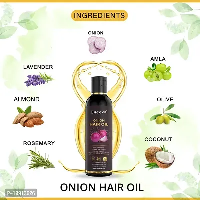 Eneeva Onion Hair Oil and Red Onion Hair Shampoo for Hair Growth Oil - Pack Of 2, 100 ml each-thumb3