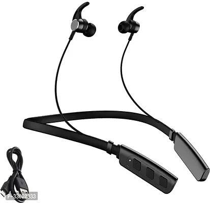 New WeRock B235 Wireless Neckband with Mic Powerful Stereo Sound Quality BT Headset W23 Bluetooth Headset (Black, In the Ear)-thumb0