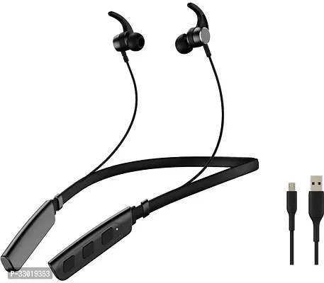 New WeRock B235 Wireless Neckband with Mic Powerful Stereo Sound Quality BT Headset W10 Bluetooth Headset (Black, In the Ear)-thumb0