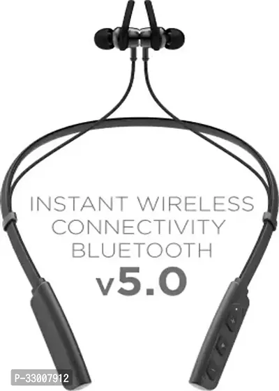 WeRock B235 Wireless Neckband with Mic Powerful Stereo Sound Quality BT Headset W9 Bluetooth Headset (Black, In the Ear)-thumb2