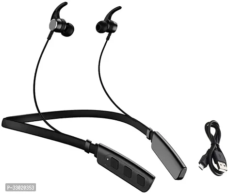 New WeRock B235 Wireless Neckband with Mic Powerful Stereo Sound Quality BT Headset W39 Bluetooth Headset (Black, In the Ear)