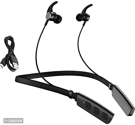 New WeRock B235 Wireless Neckband with Mic Powerful Stereo Sound Quality BT Headset W12 Bluetooth Headset (Black, In the Ear)-thumb0