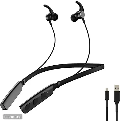 New WeRock B235 Wireless Neckband with Mic Powerful Stereo Sound Quality BT Headset W9 Bluetooth Headset (Black, In the Ear)-thumb0