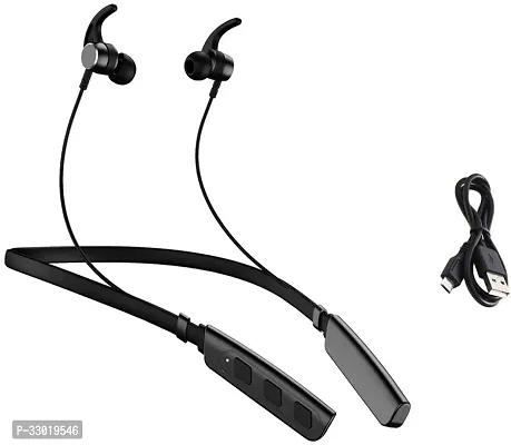 New WeRock B235 Wireless Neckband with Mic Powerful Stereo Sound Quality BT Headset W35 Bluetooth Headset (Black, In the Ear)-thumb0