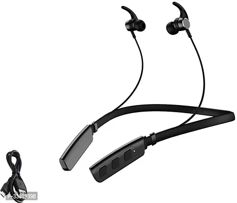 New WeRock B235 Wireless Neckband with Mic Powerful Stereo Sound Quality BT Headset W37 Bluetooth Headset (Black, In the Ear)-thumb0