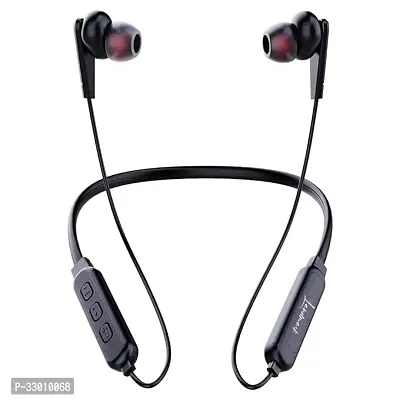 LM BH96 Wireless Neckband with Inline Controls, Surround Bass Sound, 10mm Driver, Bluetooth v5.1, 20hrs Playtime, Voice Assistant  Easy Access Controls with Mic - Black-thumb0