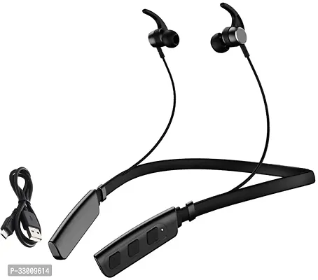 WeRock B235 Wireless Neckband with Mic Powerful Stereo Sound Quality BT Headset W6 Bluetooth Headset (Black, In the Ear)-thumb0