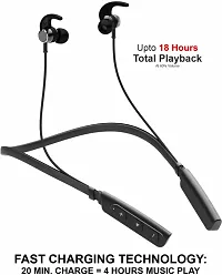 WeRock True Wireless B235 Blast Sound Quick Charge Bluetooth Neckband Super Sound W4 Bluetooth Headset (Black, In the Ear)-thumb1