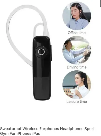 Ubersweet® Imported 1A52 USB Micro Phone Calls Durable Bluetooth Earbuds Driving Right Ear in-Ear_22460