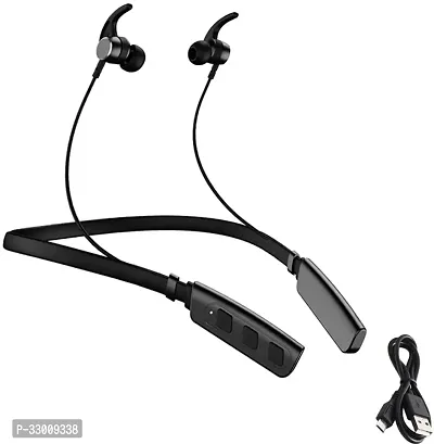 WeRock B235 Wireless Neckband with Mic Powerful Stereo Sound Quality BT Headset W40 Bluetooth Headset (Black, In the Ear)-thumb0