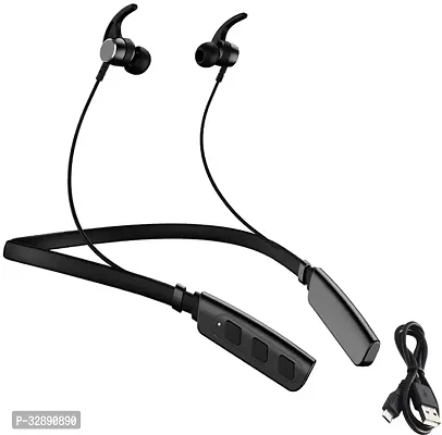 WeRock B235 Wireless Neckband with Mic Powerful Stereo Sound Quality BT Headset W17 Bluetooth Headset (Black, In the Ear)-thumb0