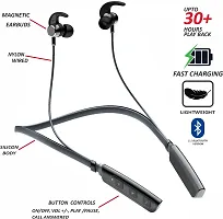 New WeRock True Wireless B235 Blast Sound Quick Charge Bluetooth Neckband Super Sound W5 Bluetooth Headset (Black, In the Ear)-thumb1