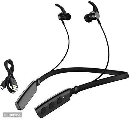 New WeRock B235 Wireless Neckband with Mic Powerful Stereo Sound Quality BT Headset W30 Bluetooth Headset (Black, In the Ear)-thumb0