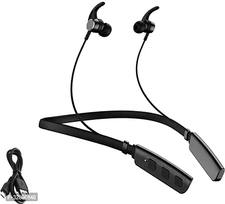 WeRock B235 Wireless Neckband with Mic Powerful Stereo Sound Quality BT Headset W27 Bluetooth Headset (Black, In the Ear)-thumb0