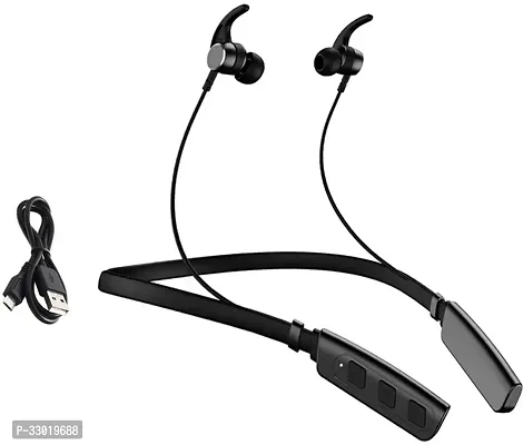 New WeRock B235 Wireless Neckband with Mic Powerful Stereo Sound Quality BT Headset W25 Bluetooth Headset (Black, In the Ear)-thumb0