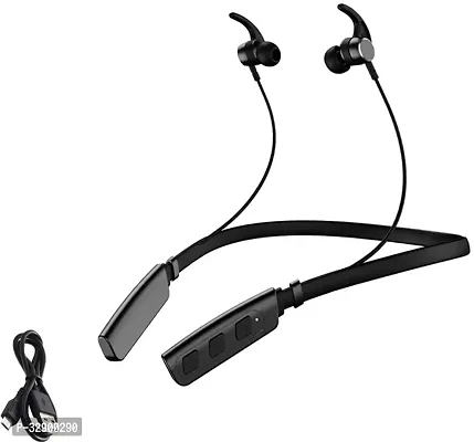 WeRock B235 Wireless Neckband with Mic Powerful Stereo Sound Quality BT Headset W41 Bluetooth Headset (Black, In the Ear)