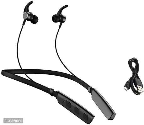 New WeRock B235 Wireless Neckband with Mic Powerful Stereo Sound Quality BT Headset W11 Bluetooth Headset (Black, In the Ear)