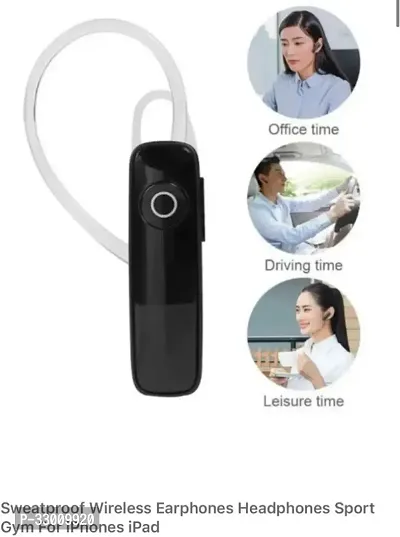 WeRock K1 Single Ear Wireless Earbuds Bluetooth Headset with mic W60 Bluetooth Headset (Multicolor, In the Ear)-thumb0