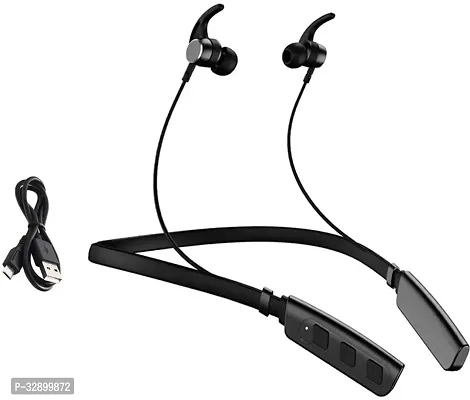 WeRock B235 Wireless Neckband with Mic Powerful Stereo Sound Quality BT Headset W25 Bluetooth Headset (Black, In the Ear)-thumb0