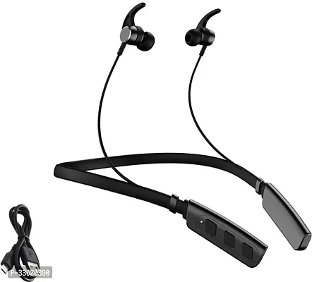 New WeRock B235 Wireless Neckband with Mic Powerful Stereo Sound Quality BT Headset W27 Bluetooth Headset (Black, In the Ear)-thumb0